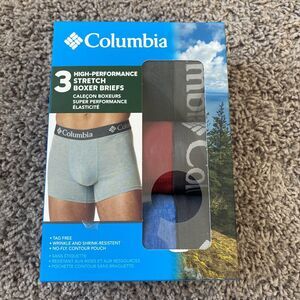 Columbia 3 Pack High-Performance Stretch Boxer Briefs Red Blue Men's XL New